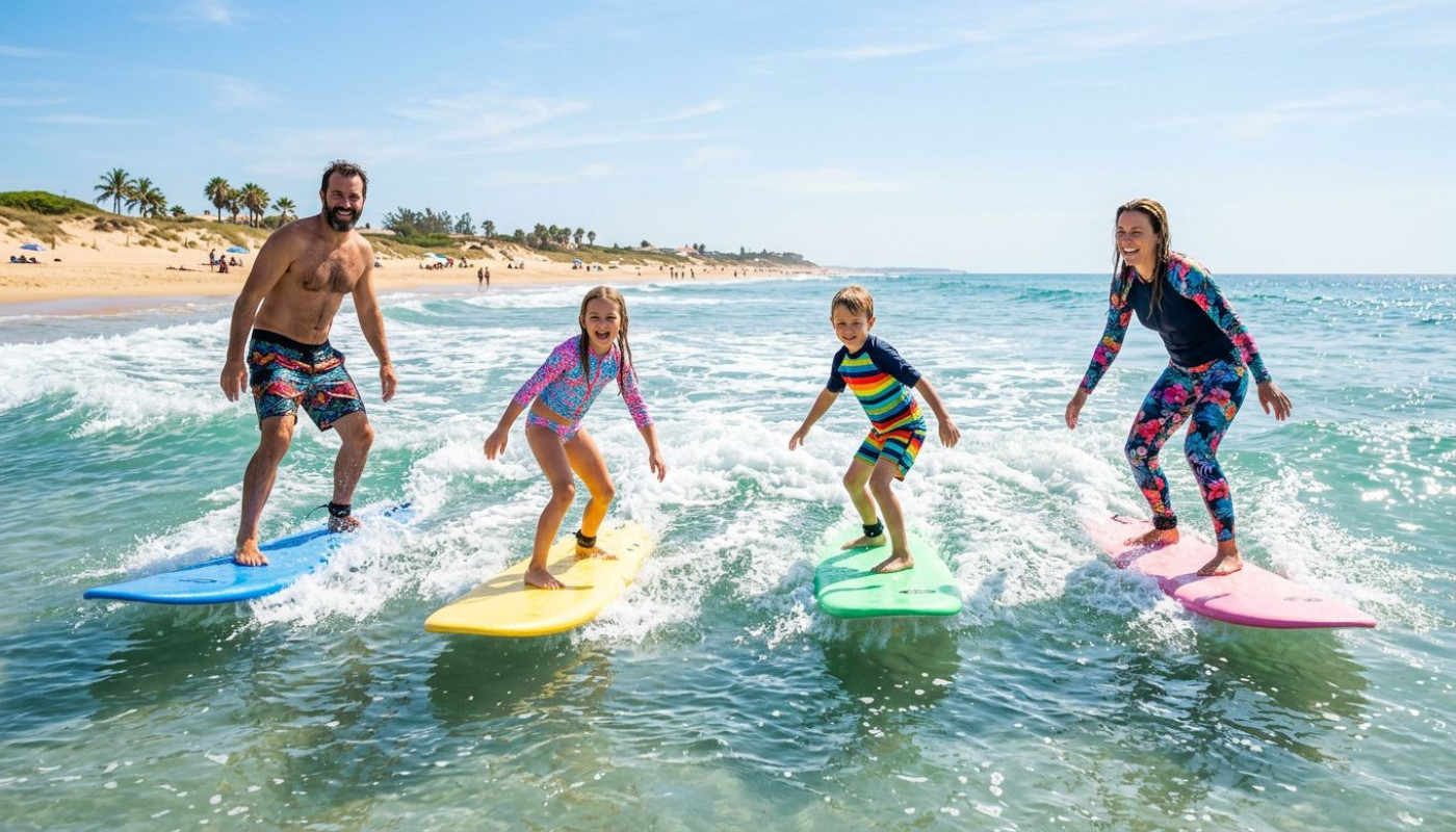 Le surf en famille : récit d’un premier trip initiatique sur les vagues